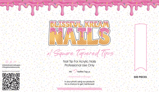 XL Square Tapered Nail Tips
