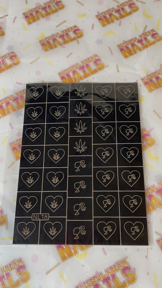 Air Brush Stencil Set (B)